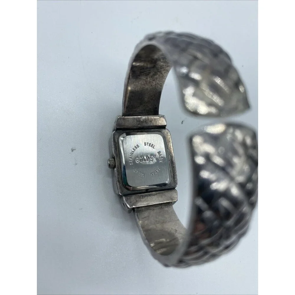 Golden Bracelet Watch Silver Tone Women's Quartz